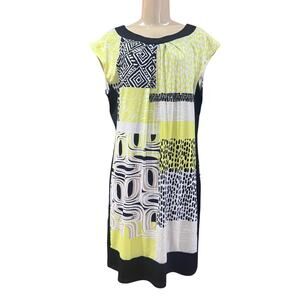 CHICO'S Women's Liquid Knit Abstract Dress sz 2/Large Casual Glams Summer
